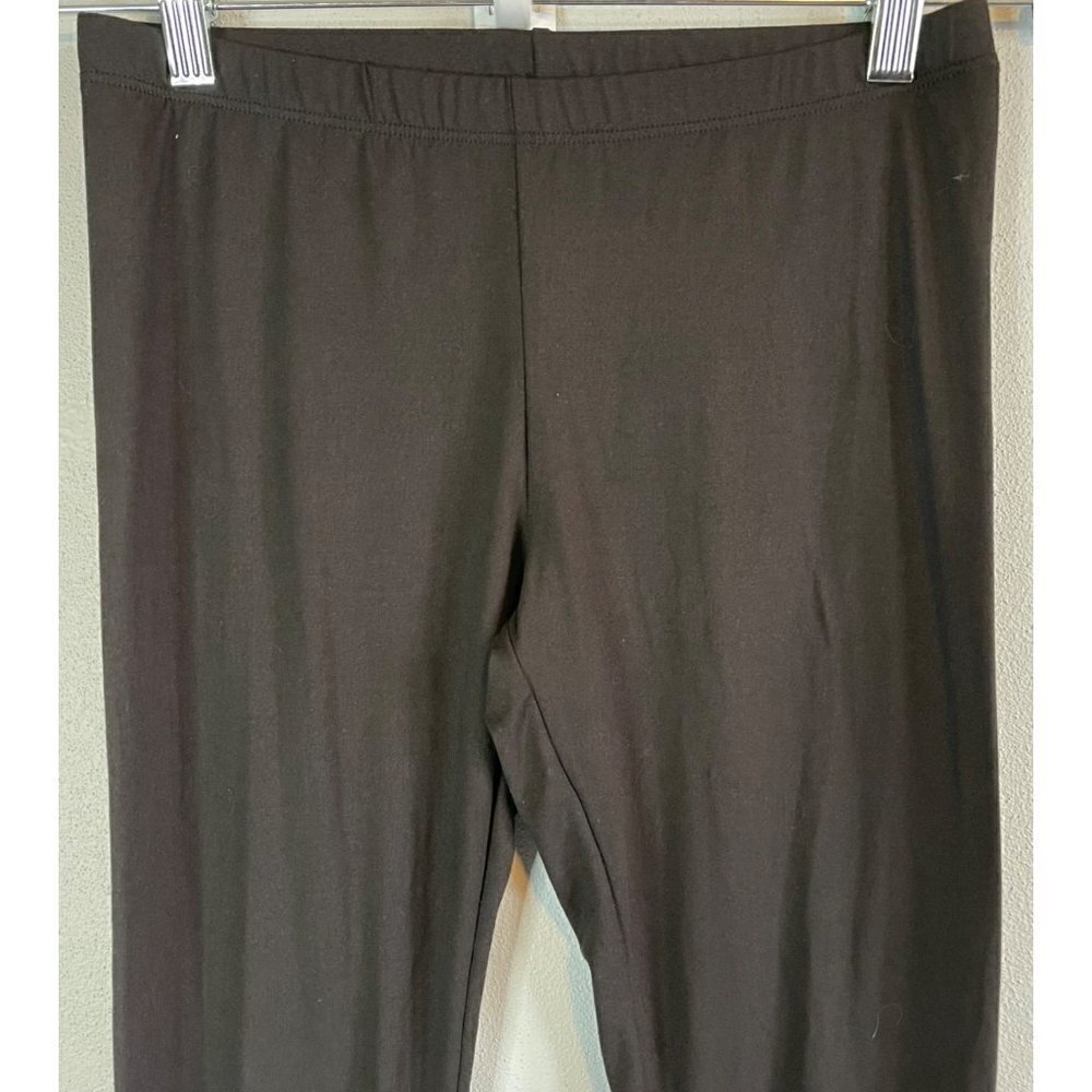 Chatoyant Womens Soft Solid Black Legging Full Length Medium Made in USA - Picture 4 of 8